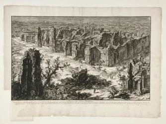 Ruinen der Antoninischen Thermen, aus Vedute di Roma