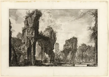 Ruinen des Xystus, der zentralen Halle der Antoninischen Bäder, aus Ansichten von Rom