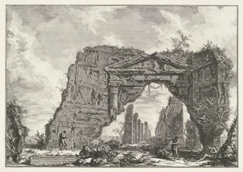 Sette Bassi außerhalb von Rom (Gesichter auf Rom, Vedute di Roma disegnate ed incise da Giambattista Pira)