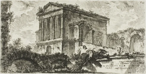 Tempel des Clitumnus zwischen Foligno und Spoleto, Platte 26 aus Einige Ansichten von Triumphbögen und anderen Denkmälern