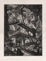 Die Zugbrücke, Platte 7 aus Carceri d