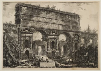 Die Porta Maggiore, ursprünglich ein Torbogen der Aqua Claudia und des Anio Novus