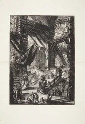 Die Treppe mit Trophäen