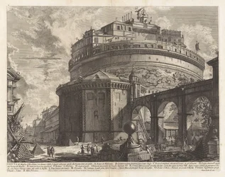 Ansicht des Mausoleums des Kaisers Hadrian (heute Castel Sant