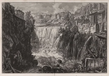 Ansicht des Wasserfalls von Tivoli, aus Ansichten von Rom
