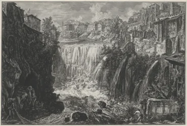 Ansicht des Wasserfalls von Tivoli
