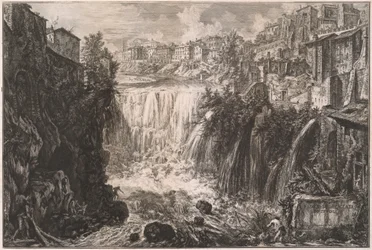Ansicht des Wasserfalls von Tivoli