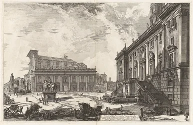Veduta della Piazza del Campidoglio (Ansicht der Piazza del Campidoglio), aus Vedute di Roma (Ansichten von Rom)
