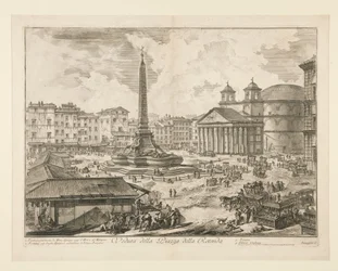 Ansicht der Piazza della Rotonda, aus Vedute di Roma