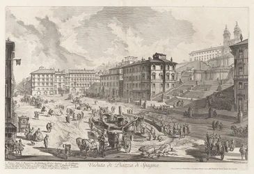 Ansicht der Piazza di Spagna, aus Vedute di Roma
