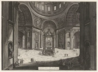 Innenansicht der Basilika St. Peter