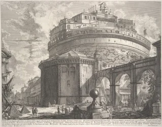 Ansicht des Mausoleums des Kaisers Hadrian, jetzt Castel S. Angelo genannt..., ca. 1756