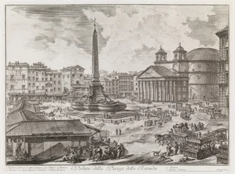 Ansicht der Piazza della Rotonda aus der Serie Vedute di Roma