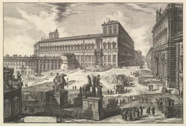 Ansicht der Piazza di Monte Cavallo, aus Vedute di Roma Roman Views, ca. 1773