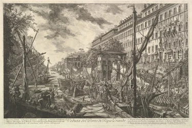 Ansicht des Hafens von Ripa Grande, aus Vedute di Roma