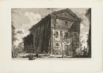 Ansicht des Tempels des Bacchus, jetzt die Kirche von S. Urbano, zwei Meilen von Rom entfernt, jenseits der Porta S. Sebastiano, aus Ansichten von Rom