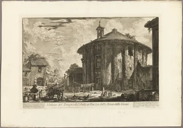 Ansicht des Tempels der Kybele auf der Piazza der Bocca della Verità, aus Ansichten von Rom