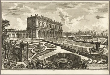 Ansicht der Villa Seiner Eminenz Kardinal Alessandro Albani, außerhalb Porta Salaria, aus Ansichten von Rom