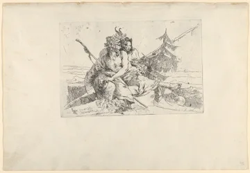 Bacchantin, Satyr und Faunin, aus den Scherzi, ca. 1740