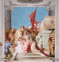 Detail aus Das Opfer der Iphigenie, aus der Eingangshalle in der Palazzina, 1757