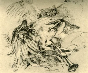 Gruppe von Engeln, um 1754, 1928