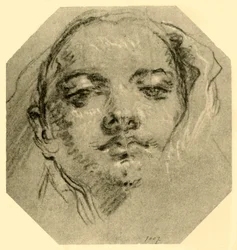 Kopf einer Frau, ca. 1739-ca. 1744, 1928