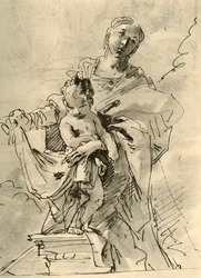 Madonna mit Kind, Mitte 18. Jahrhundert, 1928