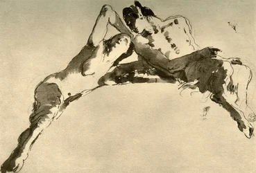 Männlicher und weiblicher Faun, Mitte 18. Jahrhundert, 1928