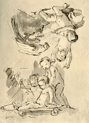 Spielende Cupidos, ca. 1757, 1928