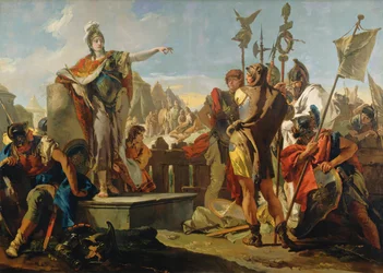 Königin Zenobia spricht zu ihren Soldaten, 1725-1730