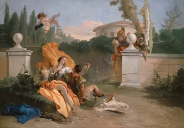 Rinaldo und Armida in ihrem Garten
