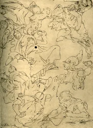 Studien für eine Madonna mit Kind und Engeln, Mitte 18. Jahrhundert, 1928