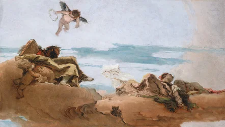 Studie für eine Decke mit der Personifikation des Rates, vor ca. 1762