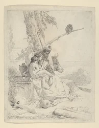 Die Familie des orientalischen Bauern, aus den Scherzi, ca. 1740