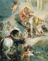 Das Einspannen der Pferde der Sonne, um 1731