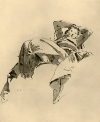 Ruhende Frau, Mitte 18. Jahrhundert, 1928