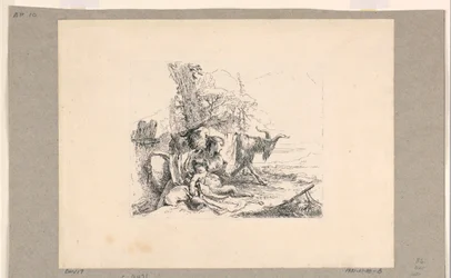 Frau mit einem Satyrkind, aus den Vari Capricci