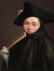 Junge Dame mit Dreispitz
