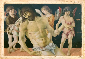 Der tote Christus, von Engeln gestützt, ca. 1475