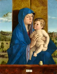 Madonna mit Kind (Madonna di Alzano) Madonna mit Birne