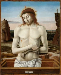 Der Mann der Schmerzen - Bellini, Giovanni (1430-1516) - 1460-1469 - Museo Poldi Pezzoli, Mailand