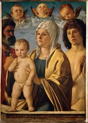 Madonna und Kind zwischen den Heiligen Petrus und Sebastian