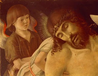 Pietà oder toter Christus von Engeln unterstützt (Detail)