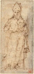Heiliger Ludwig von Toulouse mit einem Stab