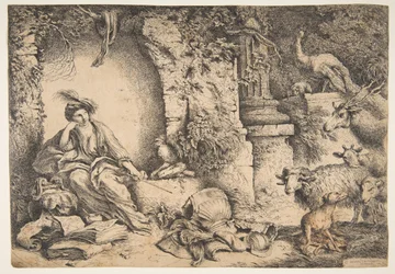 Circe mit den Gefährten des Odysseus, die in Tiere verwandelt wurden, 1650-51