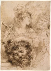 David mit dem Kopf von Goliath