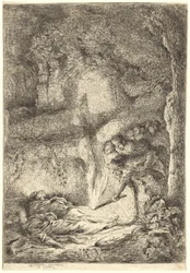 Die Leichen der Heiligen Petrus und Paulus in den Katakomben versteckt