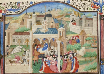 Decameron, Abreise der Erzähler des Decameron aus Florenz