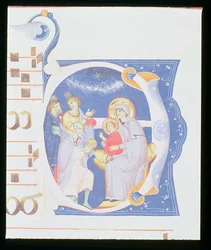 Ms 561 f.37r Historisierte Initiale 