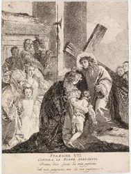 Jesus tröstet die weinenden Frauen von Jerusalem
